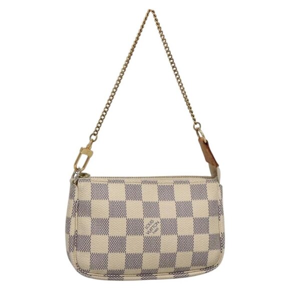 LOUIS VUITTON Damier Azur Mini Pochette Accessoires Pouch N63005 LV Auth BA4881 - Picture 1 of 16